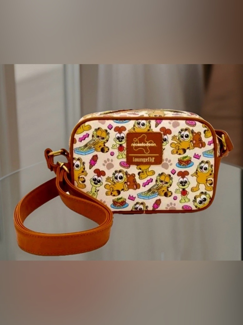 NEW Loungefly GARFIELD Odie Pooky AOP Nickelodeon Crossbody Bag Purse Hot Topic